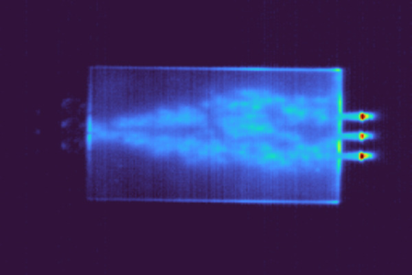 Light creates a computational network on a piece of unpatterned semiconductor wafer. The Feng Lab team’s achievement allows for on-chip processing with no lithographic etching, signaling cheaper and easier manufacturing and superior accuracy for AI applications.